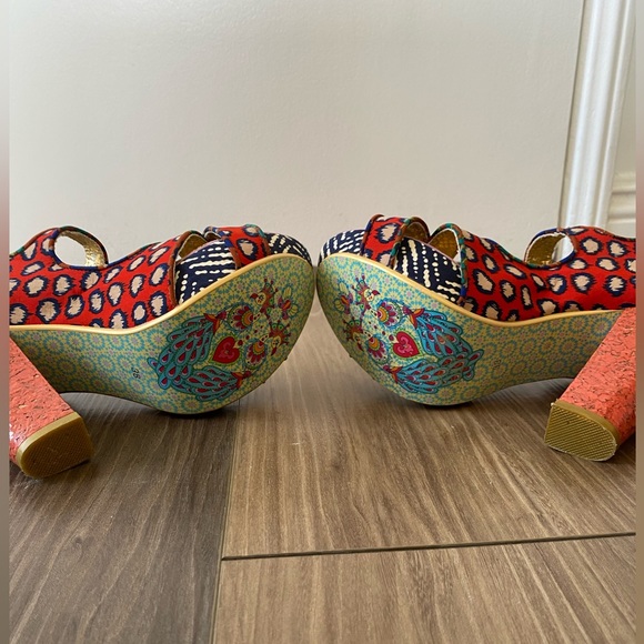 Irregular Choice Mutiny! Red Dot Platform Heels, Sz 38 - Picture 5 of 9